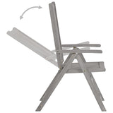 NNEVL 5 Piece Garden Dining Set Solid Wood Acacia Grey
