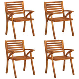 NNEVL 5 Piece Garden Dining Set Solid Acacia Wood