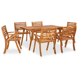 NNEVL 7 Piece Garden Dining Set Solid Acacia Wood