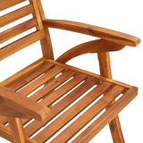 NNEVL 7 Piece Garden Dining Set Solid Acacia Wood