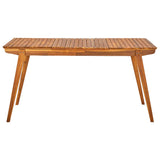 NNEVL 7 Piece Garden Dining Set Solid Acacia Wood