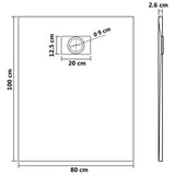 NNEVL Shower Base Tray SMC Grey 100x80 cm