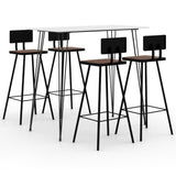 NNEVL 5 Piece Bar Set White