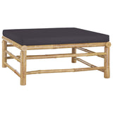 NNEVL 8 Piece Garden Lounge Set with Dark Grey Cushions Bamboo