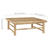 NNEVL 5 Piece Garden Lounge Set with Dark Grey Cushions Bamboo