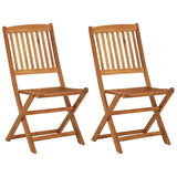 NNEVL 3 Piece Folding Garden Dining Set Solid Acacia Wood