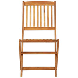 NNEVL 3 Piece Folding Garden Dining Set Solid Acacia Wood