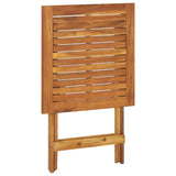 NNEVL 3 Piece Folding Garden Dining Set Solid Acacia Wood