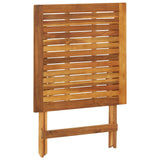 NNEVL 3 Piece Folding Garden Dining Set Solid Acacia Wood