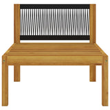 NNEVL 2 Piece Garden Lounge Set with Cushions Solid Acacia Wood