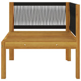 NNEVL Garden Corner Sofa with Cushions Solid Acacia Wood
