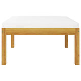 NNEVL Garden Footstool with Cushion Solid Acacia Wood