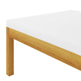 NNEVL Garden Footstool with Cushion Solid Acacia Wood