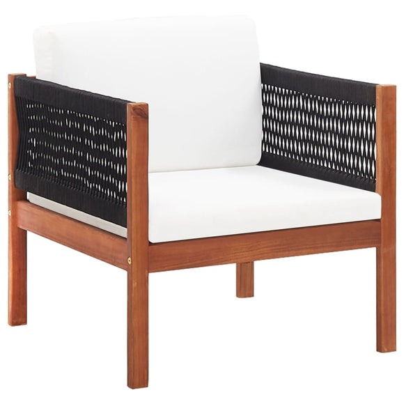 NNEVL Garden Chair with cushion Solid Acacia Wood