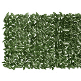 NNEVL Balcony Screen with Dark Green Leaves 300x100 cm