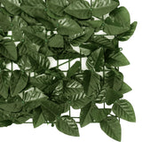 NNEVL Balcony Screen with Dark Green Leaves 500x100 cm