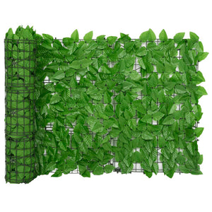 NNEVL Balcony Screen with Green Leaves 600x75 cm