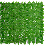 NNEVL Balcony Screen with Green Leaves 300x150 cm