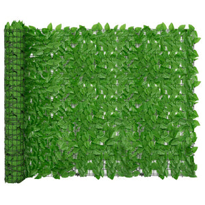 NNEVL Balcony Screen with Green Leaves 400x150 cm