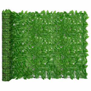 NNEVL Balcony Screen with Green Leaves 500x150 cm