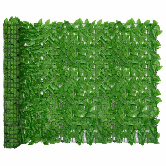 NNEVL Balcony Screen with Green Leaves 500x150 cm