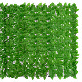 NNEVL Balcony Screen with Green Leaves 500x150 cm
