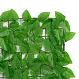 NNEVL Balcony Screen with Green Leaves 500x150 cm