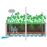 NNEVL Garden Raised Bed with Self Watering System White 100x43x33 cm
