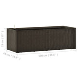 NNEVL Garden Raised Bed with Self Watering System Mocha 100x43x33 cm