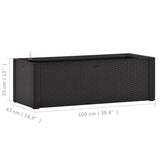 NNEVL Garden Raised Bed with Self Watering System Anthracite 100x43x33 cm