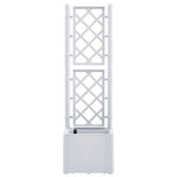 NNEVL Garden Raised Bed with Trellis and Self Watering System White