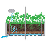 NNEVL Garden Raised Bed with Trellis and Self Watering System White
