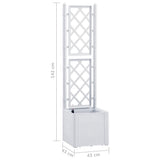 NNEVL Garden Raised Bed with Trellis and Self Watering System White