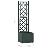 NNEVL Garden Raised Bed with Trellis and Self Watering System Green