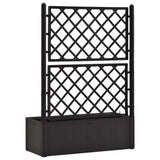 NNEVL Garden Raised Bed with Trellis and Self Watering System Anthracite