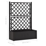 NNEVL Garden Raised Bed with Trellis and Self Watering System Anthracite