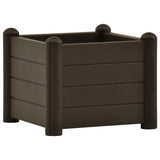 NNEVL Garden Raised Bed PP Mocha 43x43x35 cm