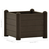 NNEVL Garden Raised Bed PP Mocha 43x43x35 cm