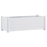 NNEVL Garden Raised Bed PP White 100x43x35 cm