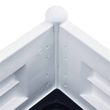 NNEVL Garden Raised Bed PP White 100x43x35 cm