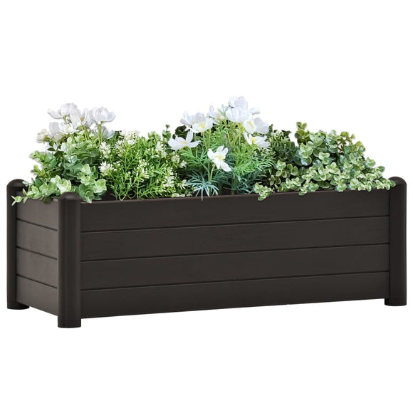 NNEVL Garden Raised Bed PP Anthracite 100x43x35 cm