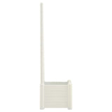NNEVL Garden Planter with Trellis 43x43x142 cm PP White