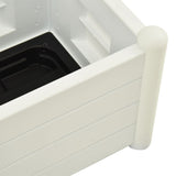 NNEVL Garden Planter with Trellis 43x43x142 cm PP White