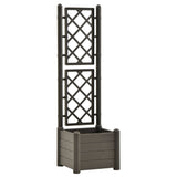 NNEVL Garden Planter with Trellis 43x43x142 cm PP Anthracite