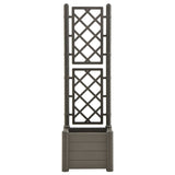 NNEVL Garden Planter with Trellis 43x43x142 cm PP Anthracite