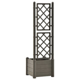 NNEVL Garden Planter with Trellis 43x43x142 cm PP Anthracite