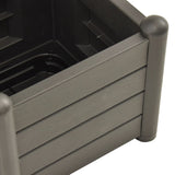 NNEVL Garden Planter with Trellis 43x43x142 cm PP Anthracite