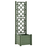 NNEVL Garden Planter with Trellis 43x43x142 cm PP Green