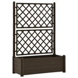 NNEVL Garden Planter with Trellis 100x43x142 cm PP Mocha