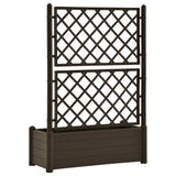 NNEVL Garden Planter with Trellis 100x43x142 cm PP Mocha